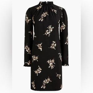 J Crew Factory floral printed ruffleneck shift dress NWT